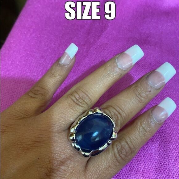 LIA SOPHIA NAVY RING SIZE 9 - Picture 1 of 1